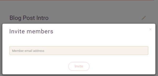 invite members to project
